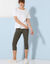 3/4-legging met knopen onderaan (bronskleur)