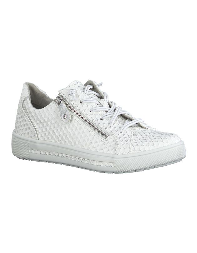 Baskets basses à lacets imprimé 3D - grande largeur (blanc)