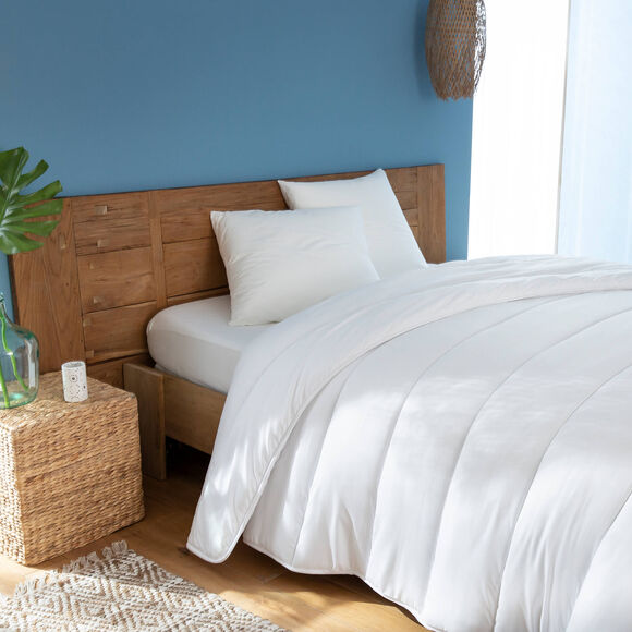 Oreiller moelleux sensation duvet extra gonflant (blanc)