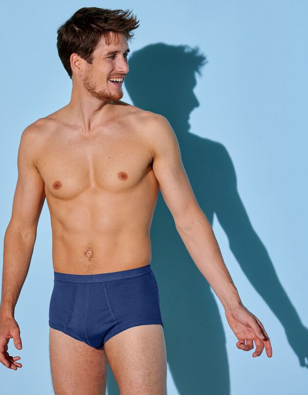 Open slip met hoge taille - set van 3  (marine)
