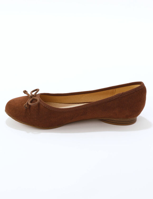 Ballerines plates microfibre (chocolat)