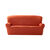 Effen, bi-rekbare hoes voor fauteuil en zitbank (terracotta)