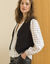 Mouwloos vest, effen (zwart)