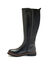 Bottes en cuir zipp&eacute;es et &eacute;lastiqu&eacute;es, largeur confort (noir)