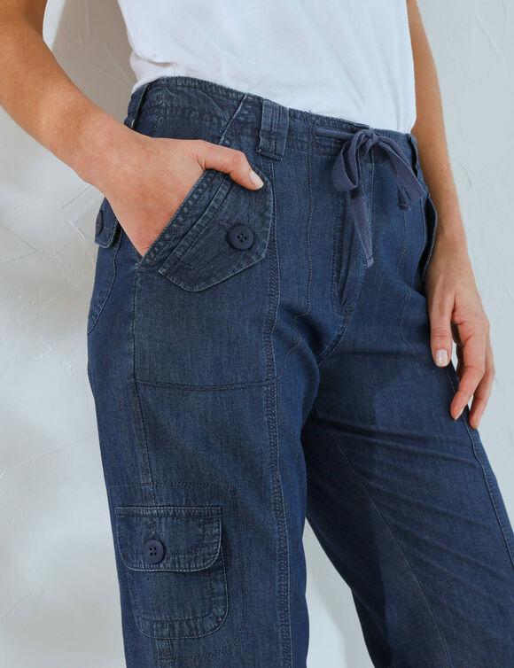 Jean battle retroussable (stone)