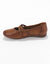 Leren ballerina's in babyschoenstijl (karamel)