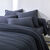 Linge de lit uni - double gaze de coton (bleu encre)