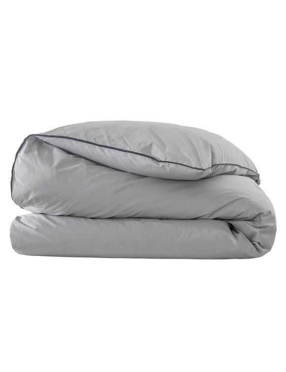 Édredon naturel duvet et plumettes qualité prestige (gris)