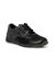 Derbies zippées et lacées en cuir et textile extensible (noir)