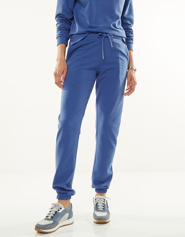 Joggingbroek, geruwd molton (felblauw)