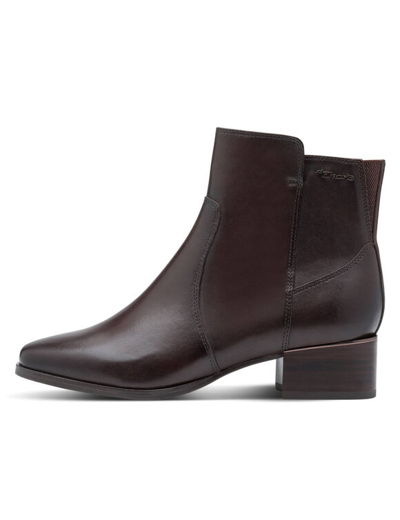 Comfortabele boots met sleehak - zwart (chocolade)