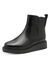 Boots cuir noir largeur confort (zwart)