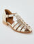 Platte sandalen in goudkleurig leer (goudkleurig)