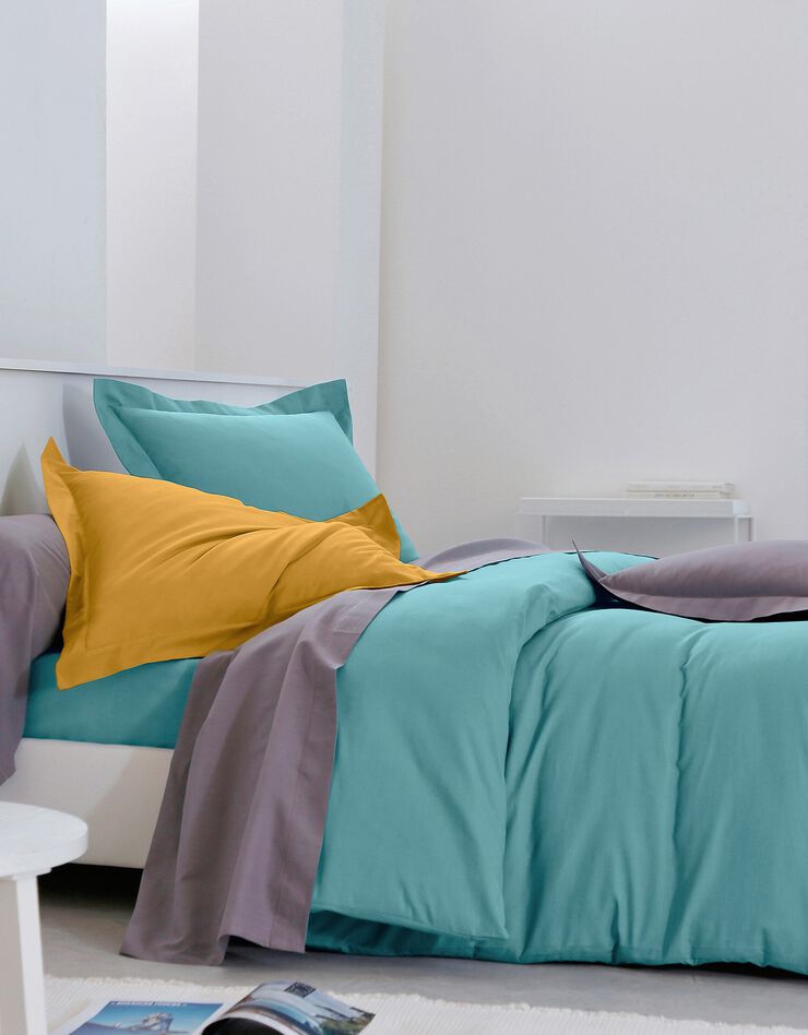 Linge de lit uni coton (anthracite)