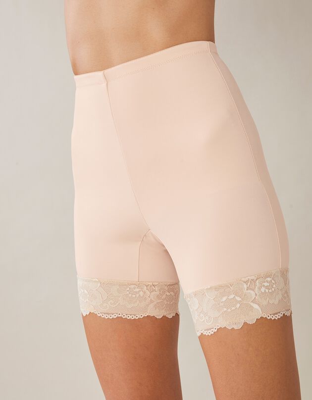 Pantybroekje in microvezel en kant - modellerend (huidkleur)