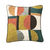 Kussen met geometrische print (zwart / terracotta)