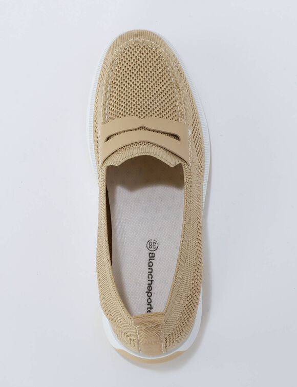 Mocassins souples mesh (beige)