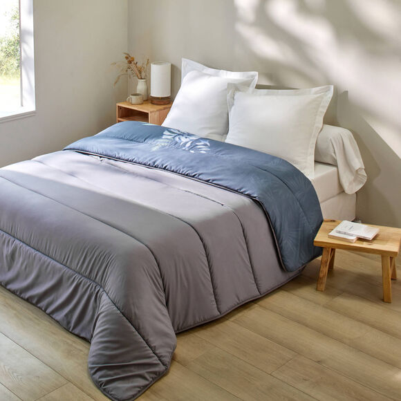 Couette microfibre imprim&eacute;e Savana 400g/m2 (bleu / vert)