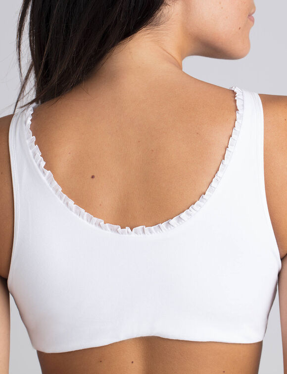Brassi&egrave;re post-op&eacute;ratoire sans armatures- ouverture devant (blanc)