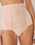 Gaineslip met taillegordel en afslankende kant (huidkleur)