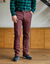 Chino broek met elastische tailleband opzij (bordeaux)