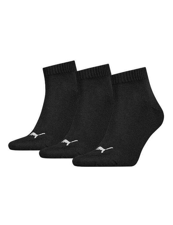 Chaussettes Quarter - lot de 3 paires (noir)