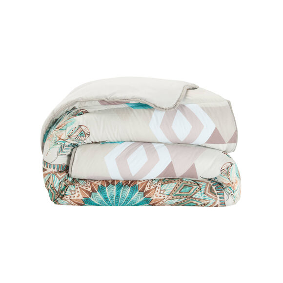 Couette microfibre imprimé Attrape-rêves 400 g/m² (bleu)