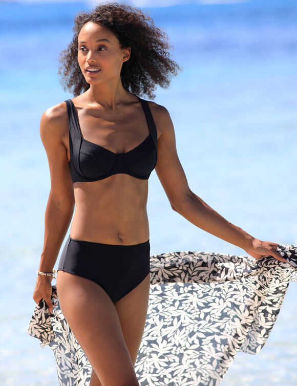 Haut de maillot de bain avec armatures Solaro - forme balconnet (noir)