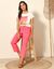 Rechte 7/8-broek met stretch (rozenhout)
