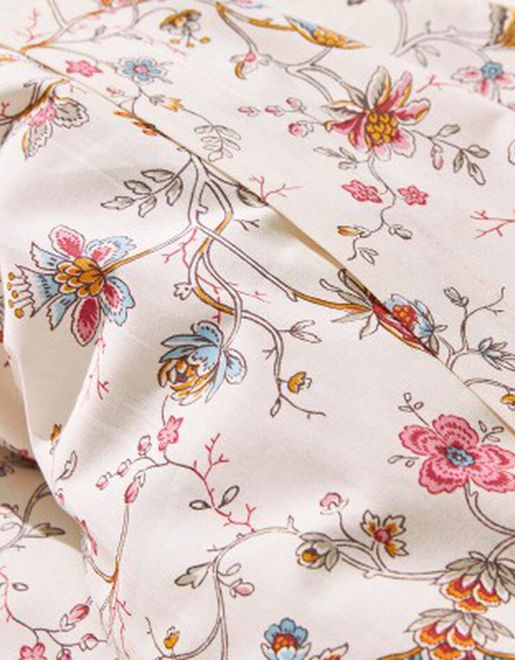 Linge de lit Margaux en coton imprimé fleurs perses, écru Linge de lit Margaux en coton imprimé fleurs perses, écru, hi-res image number 5