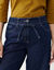 Jean large taille haute semi-&eacute;lastiqu&eacute;e &agrave; nouette (brut)