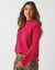 Pull loose, manches longues et larges, maille anglaise (fuchsia)