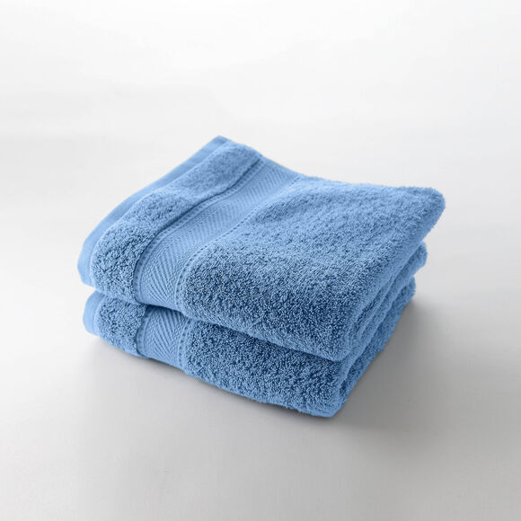 Collection serviettes de bain unies 540g/m2 confort luxe  (bleu jean)