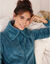 Jasje in fleece met rits (pauwblauw)