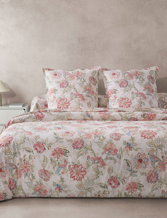 Beddengoed Jos&eacute;phine &ndash; bedrukt katoenbatist, 80 draden/cm&sup2; (roze)