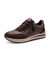 Sneakers met sleehak, rits in veters (chocolade)