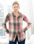 Chemise longue grands carreaux, flanelle (rose / vert) Chemise longue grands carreaux, flanelle (rose / vert)