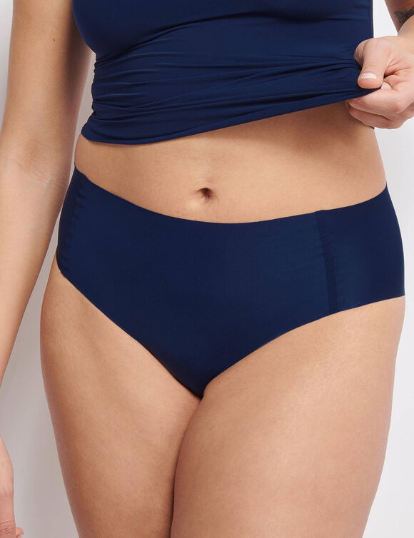 Culotte haute « Zéro Feel  2.0» microfibre effet seconde peau  (marine)