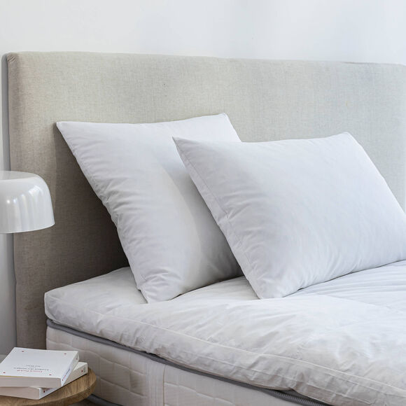 Oreiller naturel anti-acariens moelleux (blanc)