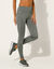 Legging met hoge taille en pasjes in nettricot (kaki)