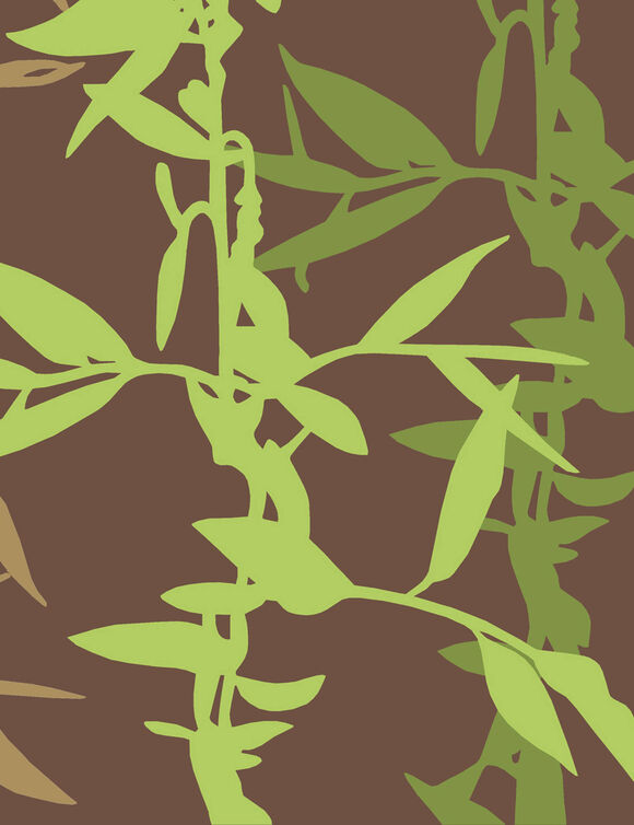 Bedrukt dekbed in microvezel Jungle 400g/m2 (groen / chocolade)