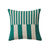Coussin imprim&eacute; rayures (vert)