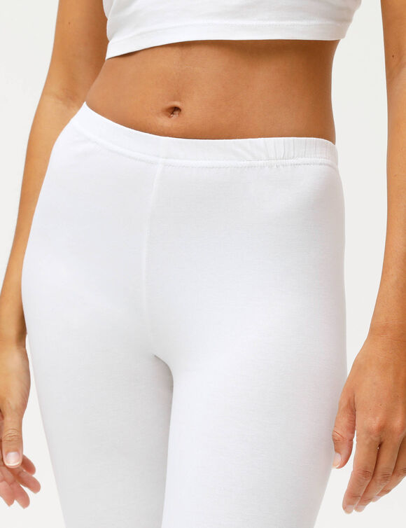 Legging 3/4 uni - lot de 2 (blanc / noir)