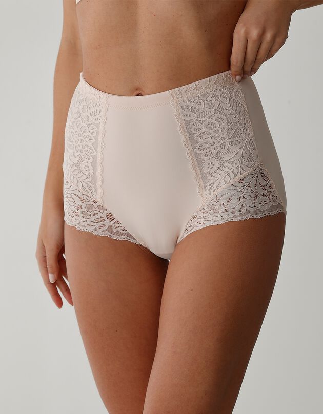 Gaine affinante plastron dentelle - maintien  (nude)