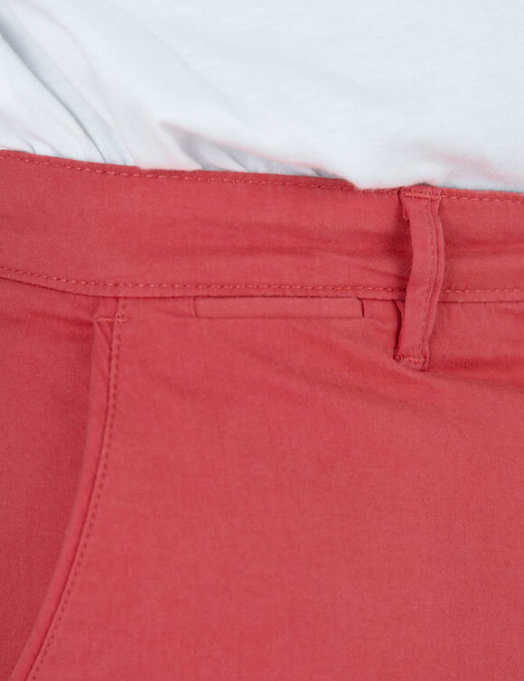 Pantalon chino toile sergé (corail grisé)