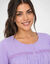 Chemise de nuit longue manches longues unie (parme)