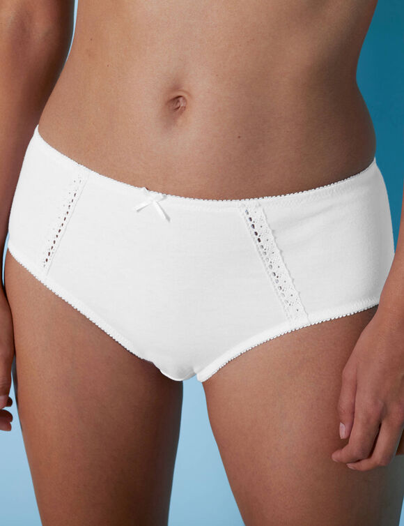Culotte maxi en coton ajouré - Lot de 2 (blanc + noir)