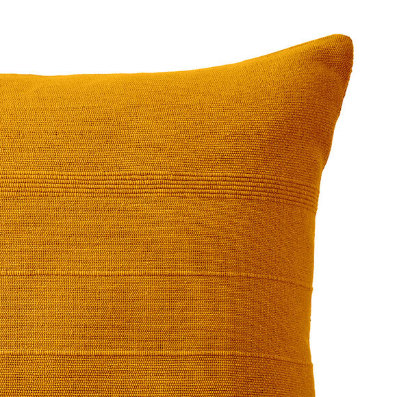Housse coussin unie coton tissage artisanal - lot de 2 (caramel)