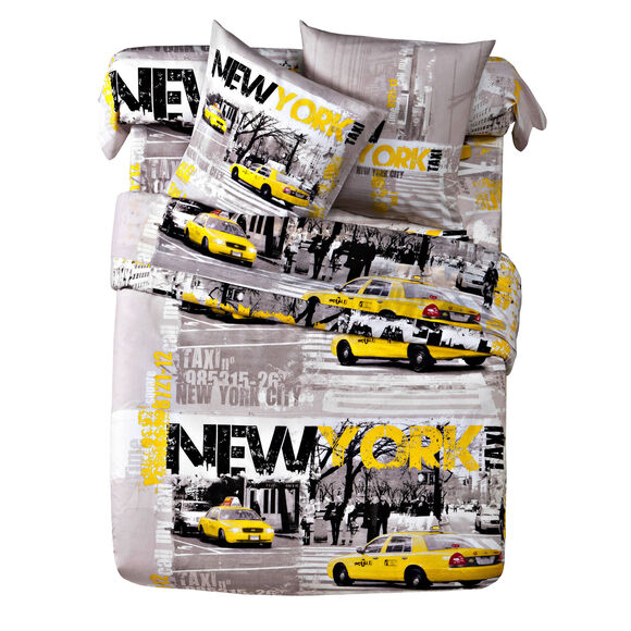 Linge de lit Drive - polyester-coton (gris)