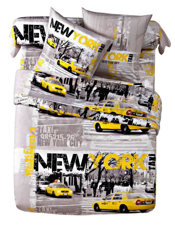 Linge de lit Drive - polyester-coton (gris)